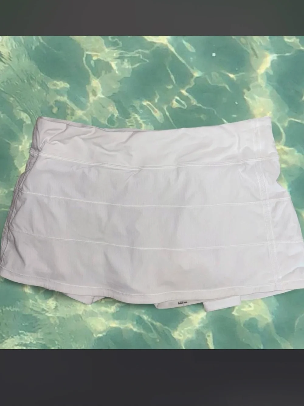 Lululemon White Pace Rival Skirt